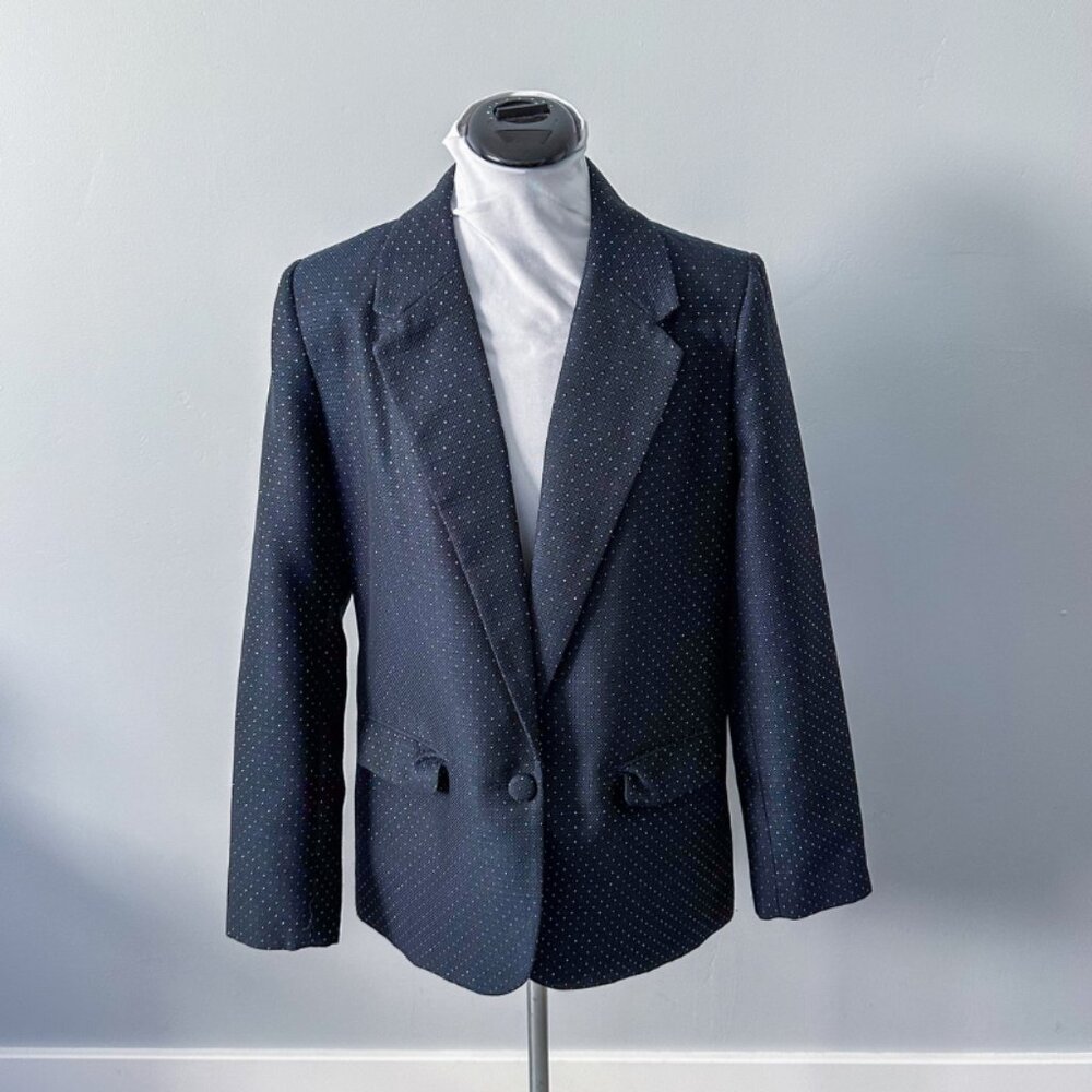 A New Day Navy with Gold Pin Dots Blazer